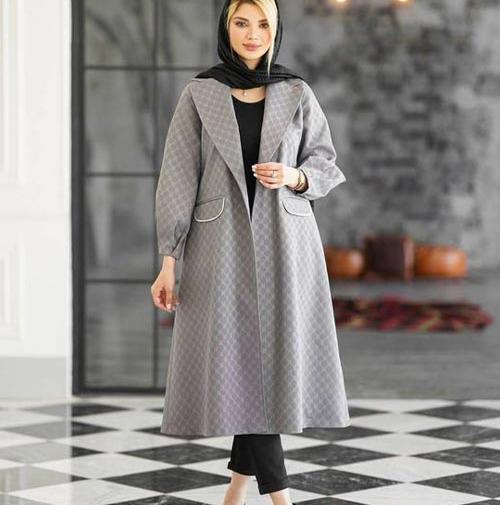 عکس مدل مانتو جدید به رنگ طوسی