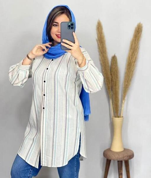 عکس مدل مانتو لنین جدید راه راه
