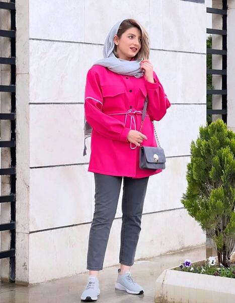 عکس مدل مانتو جدید کوتاه دخترانه جلو بسته