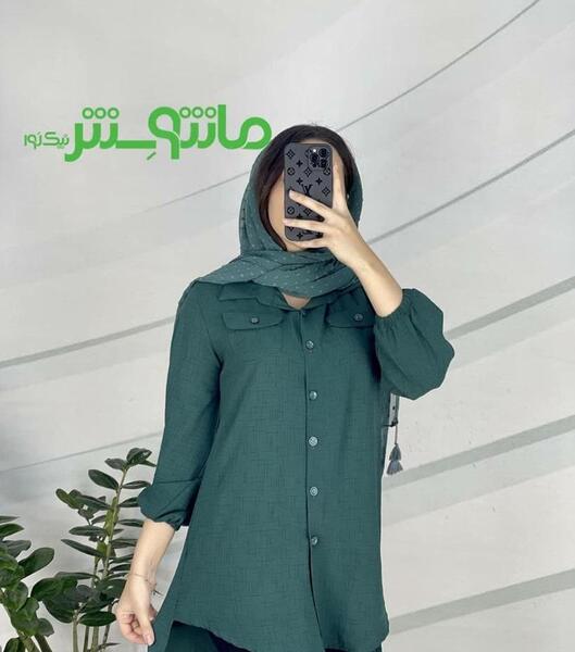 عکس مدل مانتو جدید کوتاه دکمه دار