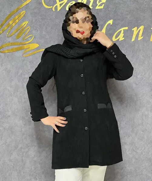 عکس مدل مانتو جدید کرپ مشکی