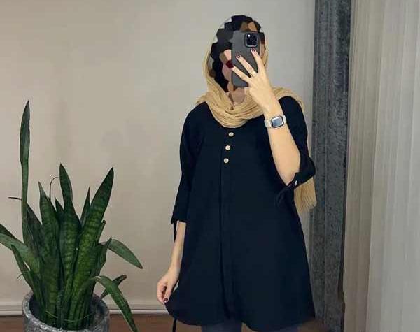 عکس مدل مانتو جدید کرپ مشکی