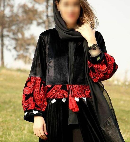 عکس مدل مانتو مخمل گلدار جدید