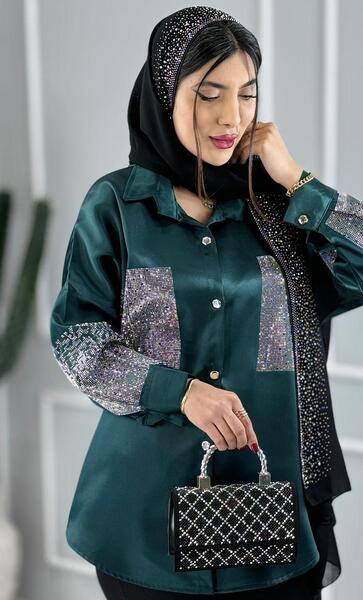عکس مدل مانتو ساتن گلدار جدید