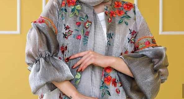 عکس مدل مانتو ساتن گلدار جدید