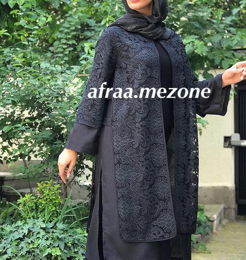 عکس مدل مانتو ترکیبی با گیپور جدید