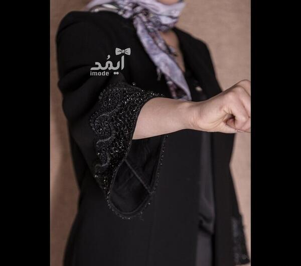 عکس مدل مانتو جدید مشکی کوتاه