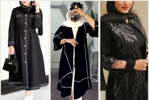 عکس مدل مانتو جدید مشکی مجلسی زنانه