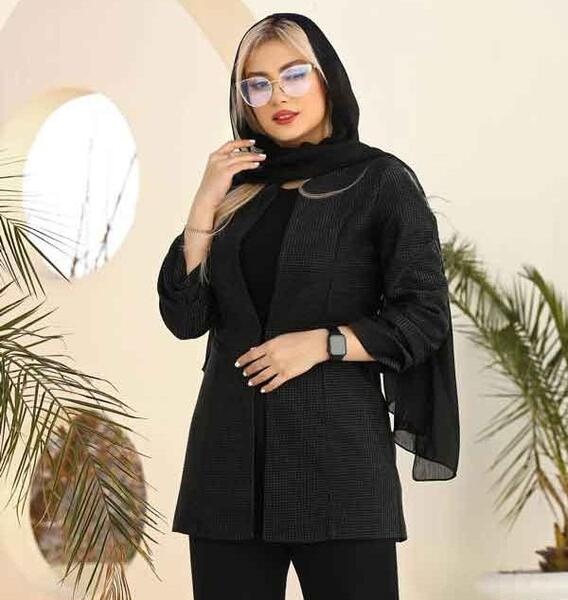 عکس مدل مانتو جدید مشکی ۱۴۰۳