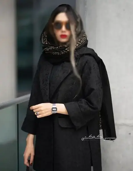 عکس مدل مانتو جدید مشکی ۱۴۰۳