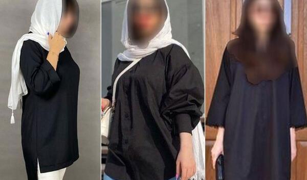 عکس مدل مانتو جدید مشکی ۱۴۰۳