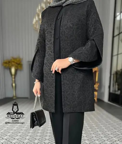 عکس مدل مانتو جدید مشکی دخترانه