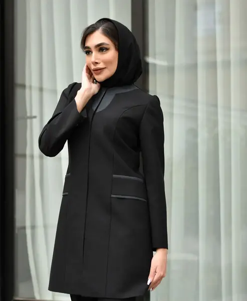 عکس مدل جدید مانتو شلوار مشکی مجلسی