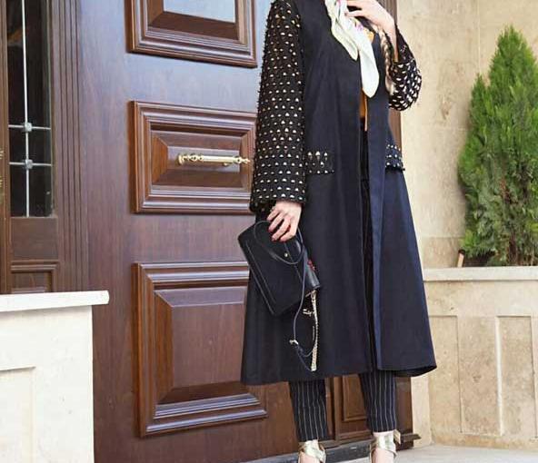 عکس مدل مانتو بلند مجلسی جدید در اینستاگرام