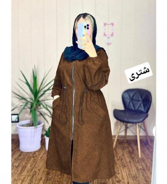 عکس مدل مانتو جدید مخمل کبریتی درشت