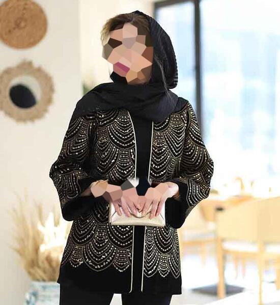 عکس مدل مانتو جدید مخمل سوزندوزی