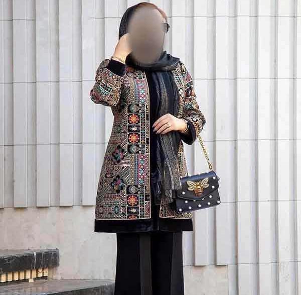 عکس مدل مانتو جدید سبز یشمی