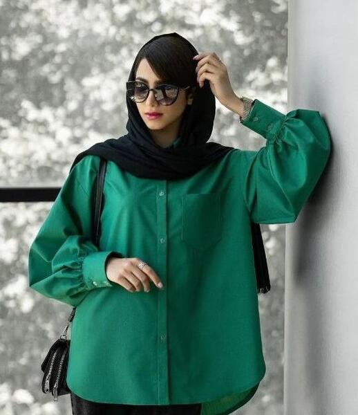 عکس مدل مانتو سبز یشمی شیک جدید