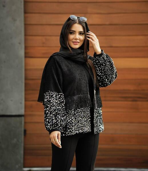 عکس مدل مانتو مخمل جدید در اینستاگرام