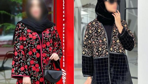 عکس مدل جدید مانتو مخمل مجلسی