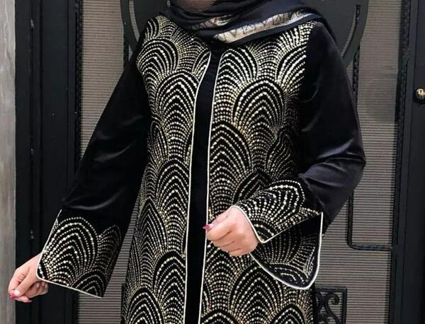 عکس مدل جدید مانتو مخمل مجلسی