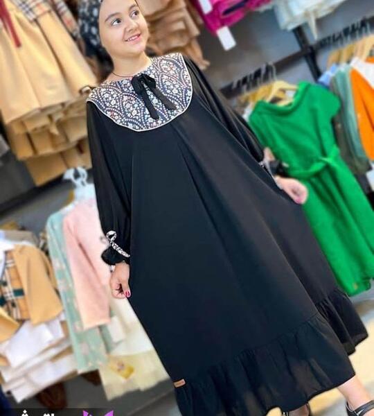عکس مدل مانتو عبایی بچه گانه جدید