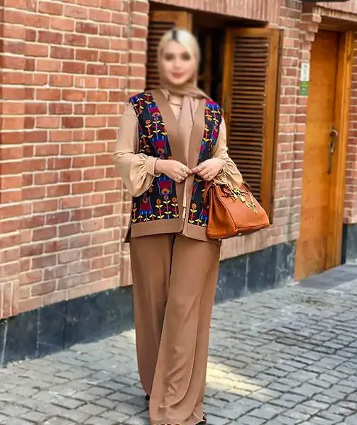 عکس مدل مانتو رنگ قهوه ای جدید