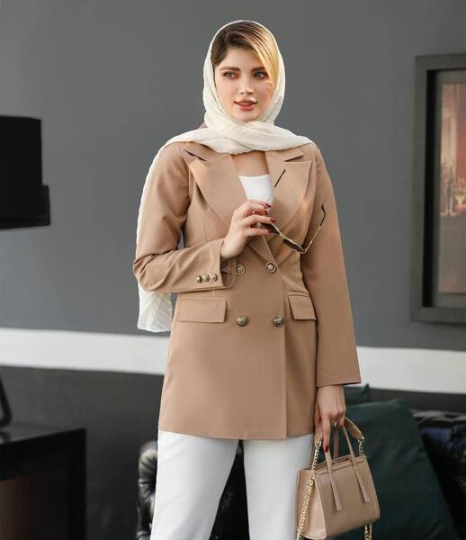 عکس مدل مانتو رنگ قهوه ای جدید
