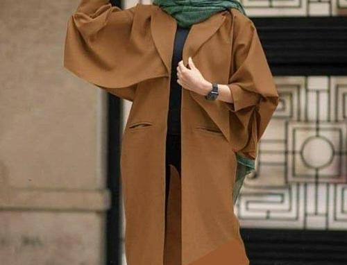 عکس مدل مانتو رنگ قهوه ای جدید