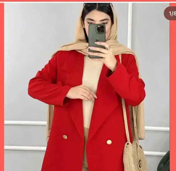 عکس مدل مانتو کتی قرمز جدید