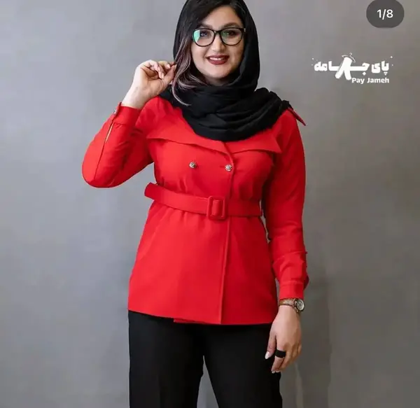 عکس مدل مانتو کتی قرمز جدید