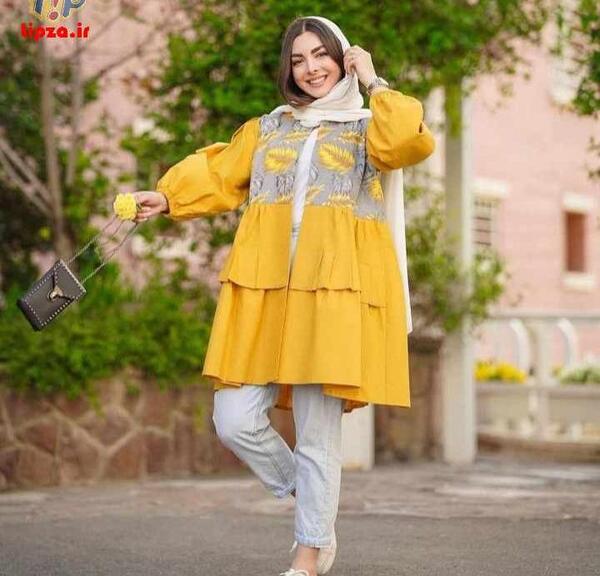 عکس مدل مانتو جدید شیک دخترانه کوتاه