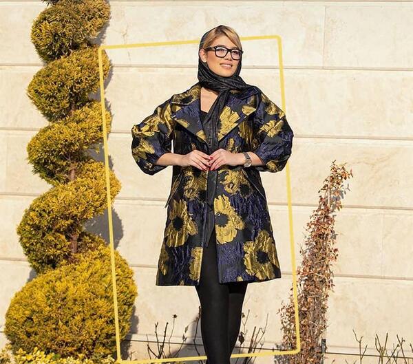 عکس مدل جدید مانتو طرح دار مجلسی