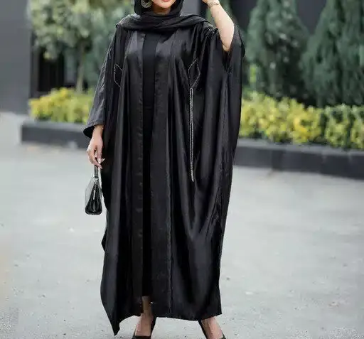 عکس مدل مانتو جدید ساتن طرح دار