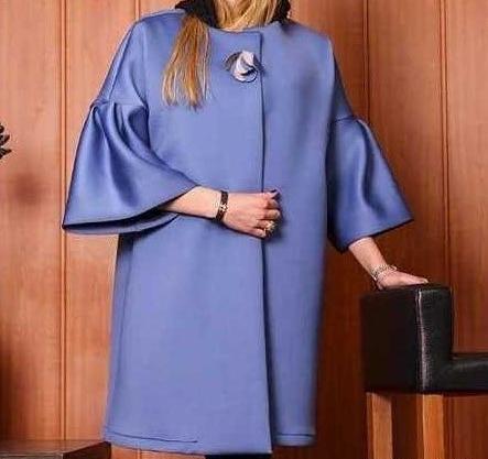 عکس مدل مانتو جدید ساتن طرح دار