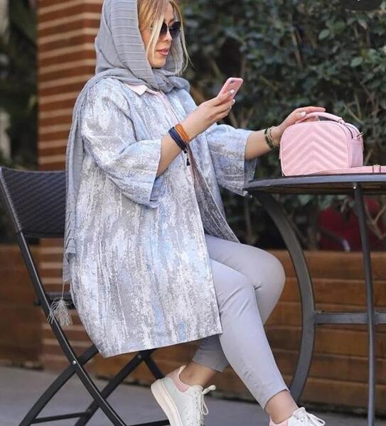 عکس مدل مانتو کتی طرح دار جدید