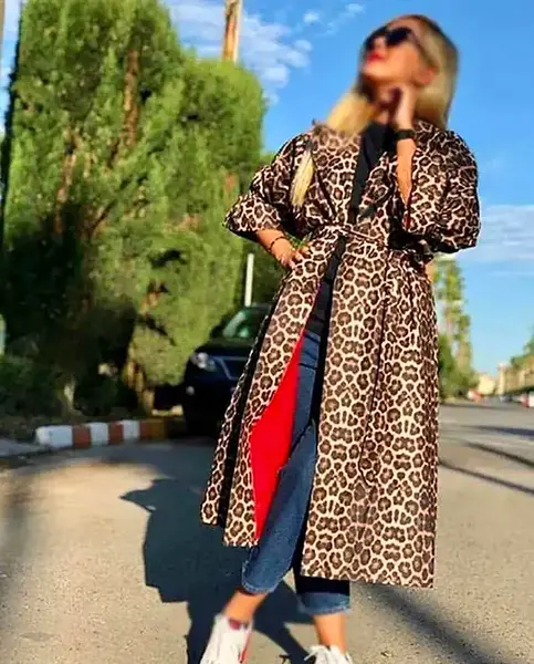 عکس مدل مانتو طرح پلنگی جدید