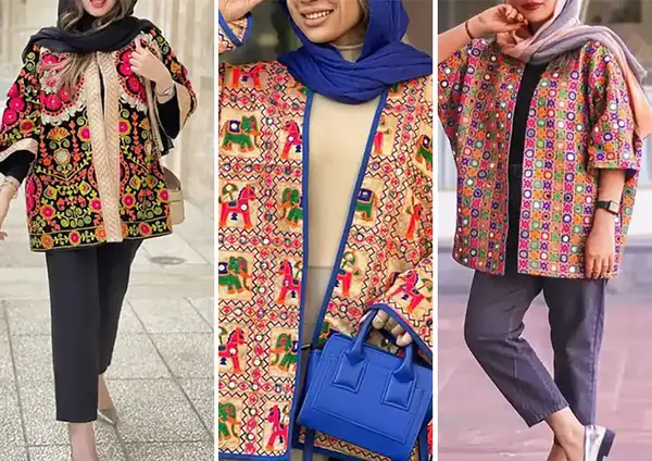 عکس مدل مانتو با طرح سنتی جدید