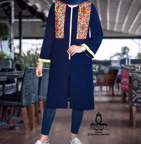 عکس مدل مانتو با طرح سنتی جدید