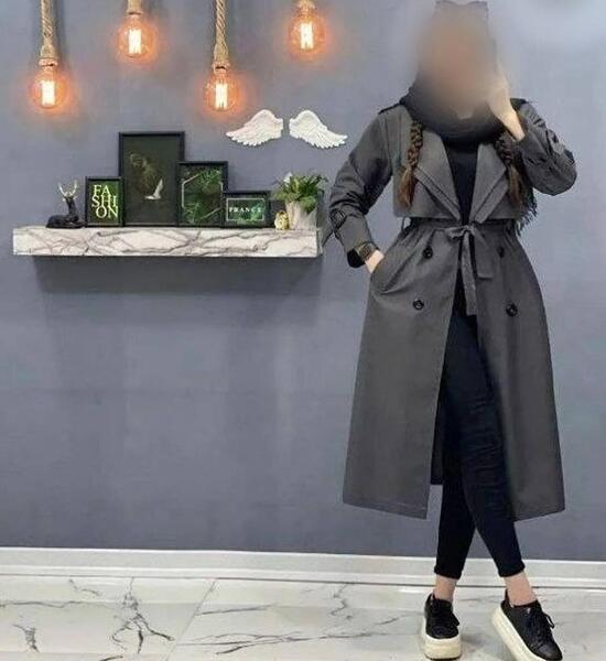 عکس مدل مانتو طوسی روشن جدید