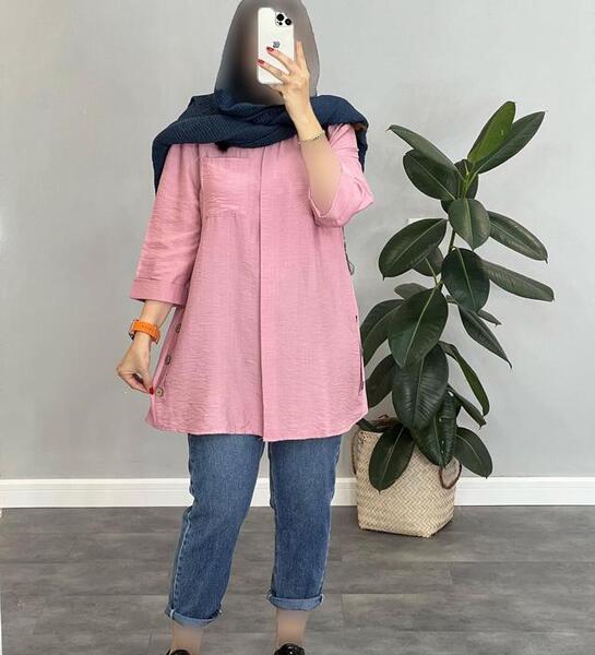 عکس مدل مانتو دخترانه صورتی جدید