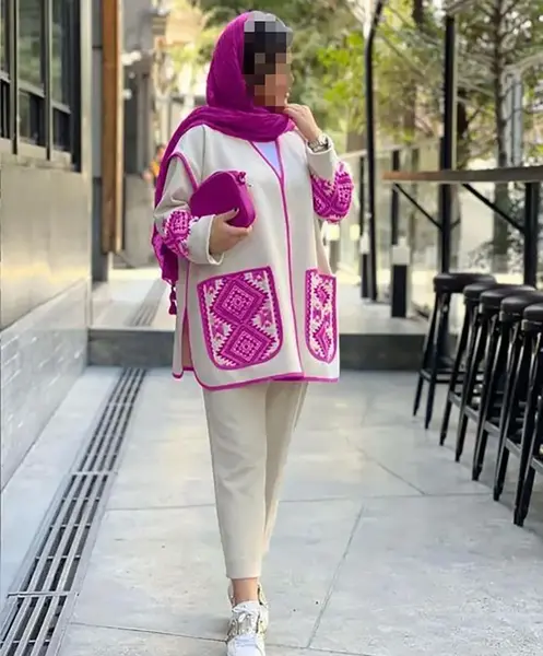 عکس مدل مانتو دخترانه صورتی جدید