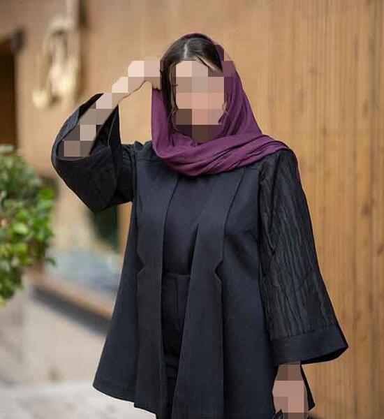 عکس مدل مانتو جدید با پارچه ژاکارد مشکی