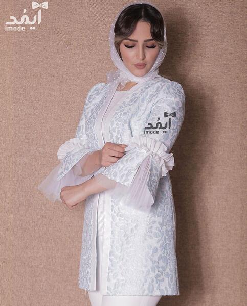 عکس مدل مانتو جدید با پارچه ژاکارد مجلسی