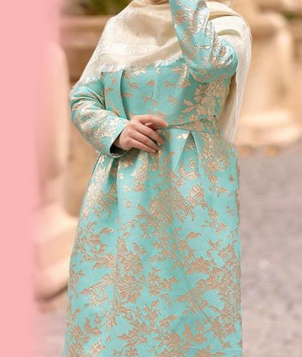 عکس مدل مانتو جدید با پارچه ژاکارد مجلسی