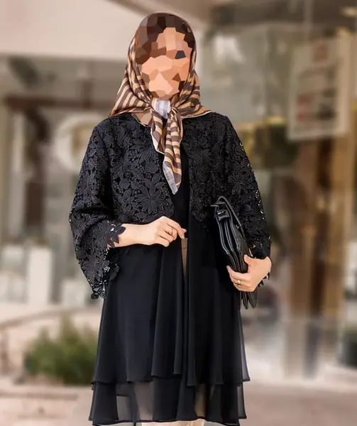 عکس مدل مانتو جدید با پارچه ژاکارد مجلسی