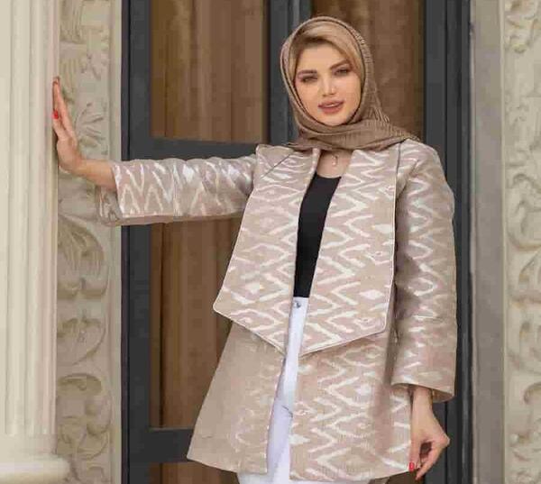 عکس مدل مانتو کتی جدید با پارچه ژاکارد
