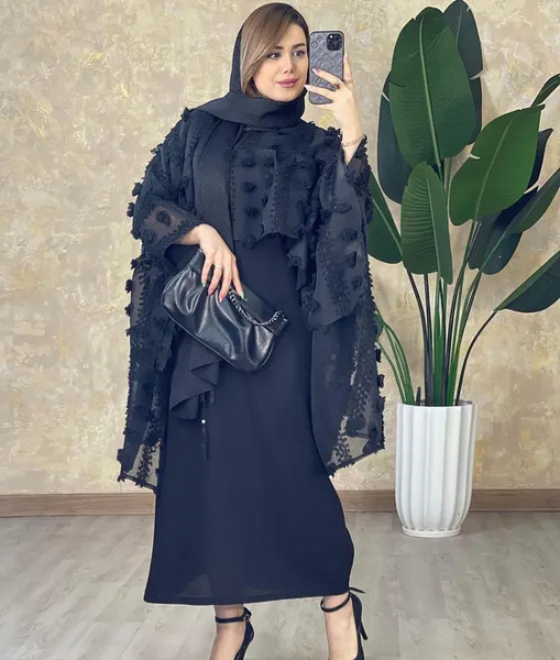 عکس مدل مانتو حریر بلند مجلسی جدید