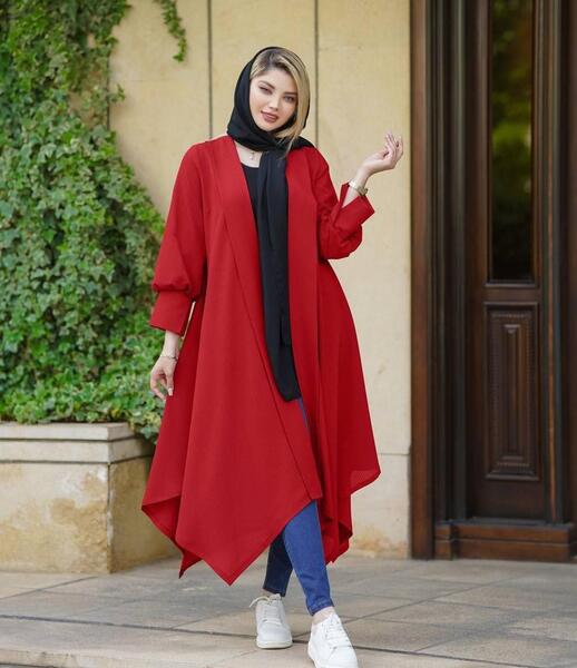 عکس مدل مانتو جدید بلند جلوباز