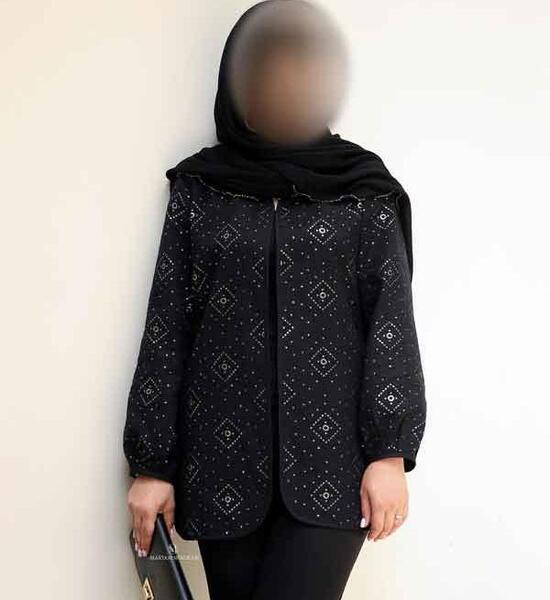 عکس مدل مانتو جدید با پارچه کرپ مشکی